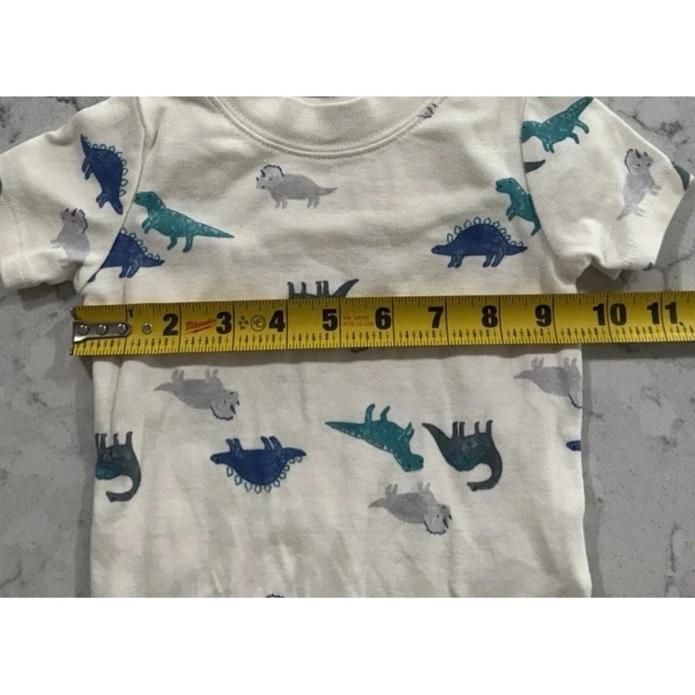Carter's Baby Boy Bodysuit 18 Months Off White Dinosaur Print Cotton One Piece